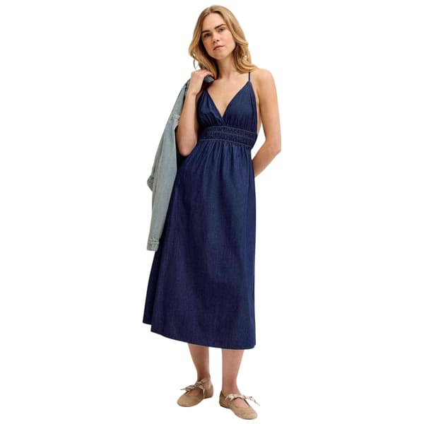 JJXX Dam/Dam Chambray Figursydd Maxiklänning S Mörkblå Dark Blue S