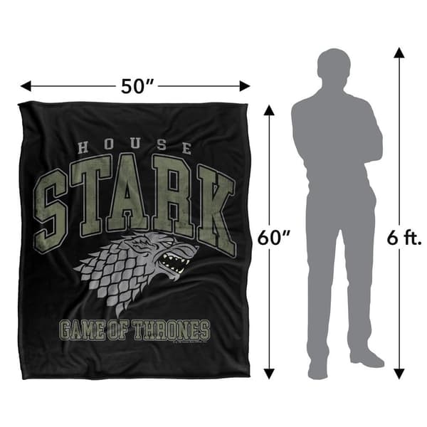 Game Of Thrones House Stark Varsity Polyesterfilt 147cm x 9 Multicoloured 147cm x 91cm