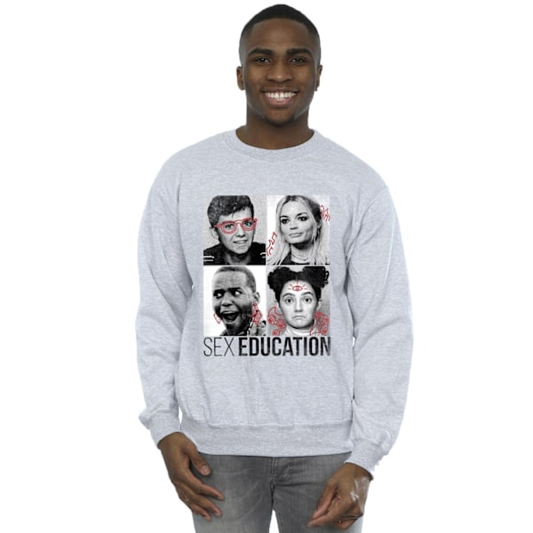 Netflix Mens Sex Education Class Photos Sweatshirt M Sports Grå Sports Grey M