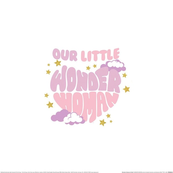 Wonder Woman Little Print 30cm x 30cm Rosa/Lavendel Pink/Lavender 30cm x 30cm