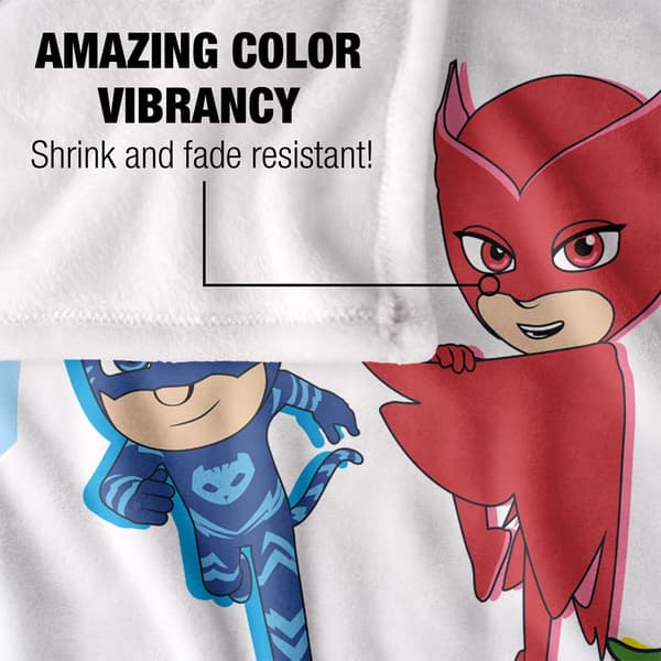 PJ Masks Power Up! Gruppbild Filt One Size Vit White One Size