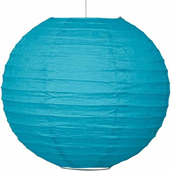 Unik festpappersrund lykta en storlek Teal Teal One Size