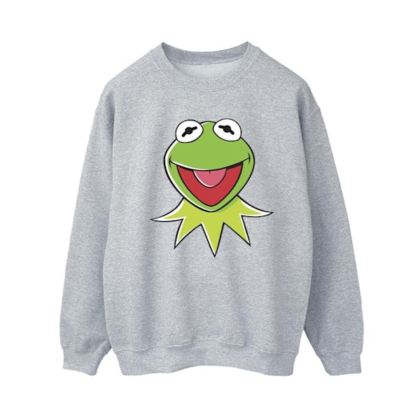 Disney Dam/Kvinnor Muppets Kermit Huvud Sweatshirt L Sports Grå Sports Grey L