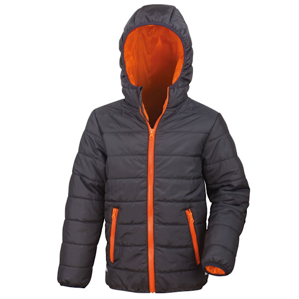 Result Core Barn/Barn Padded Jacka 7-8 År Svart/Orange Black/Orange 7-8 Years