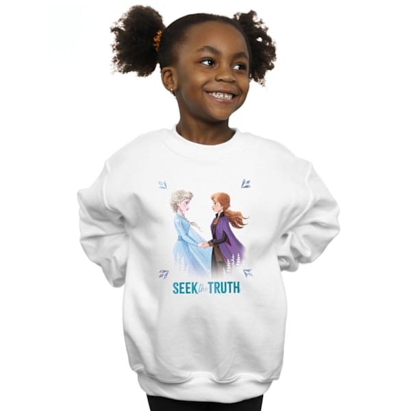 Disney Girls Frozen 2 Elsa Och Anna Söker Sanningen Sweatshirt 3 White 3-4 Years