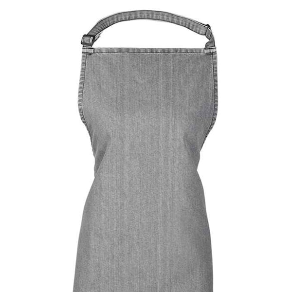 Premier Unisex Vuxen Enfärgad Förkläde En Storlek Grå Denim Grey Denim One Size