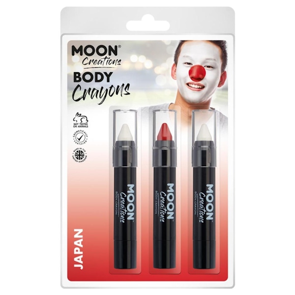Moon Creations Logo Kroppskritor One Size Vit/Röd White/Red One Size