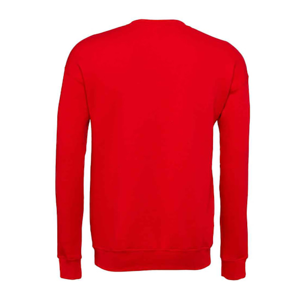 Bella + Canvas Unisex Vuxen Fleece Drop Shoulder Sweatshirt S R Red S