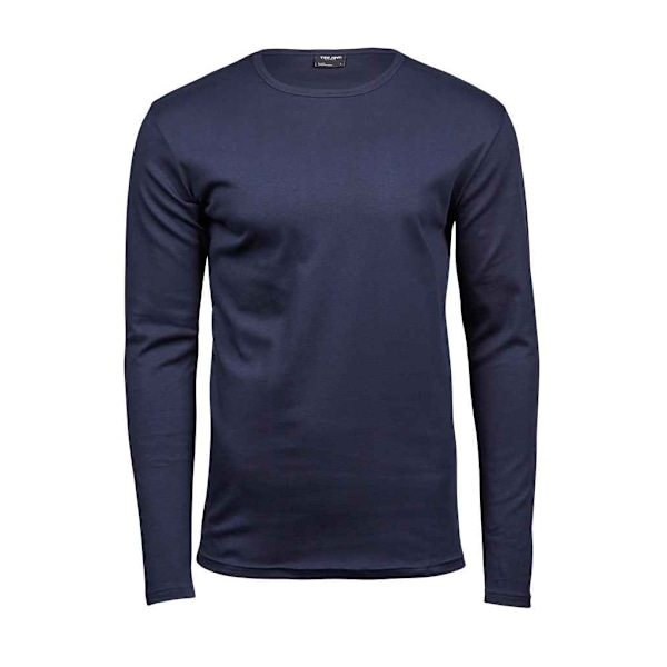 Tee Jays Herr Interlock Långärmad T-shirt M Marinblå Navy M