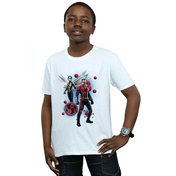 Ant-Man And The Wasp Pojkar Partikel Pose Bomulls T-Shirt 5-6 År White 5-6 Years
