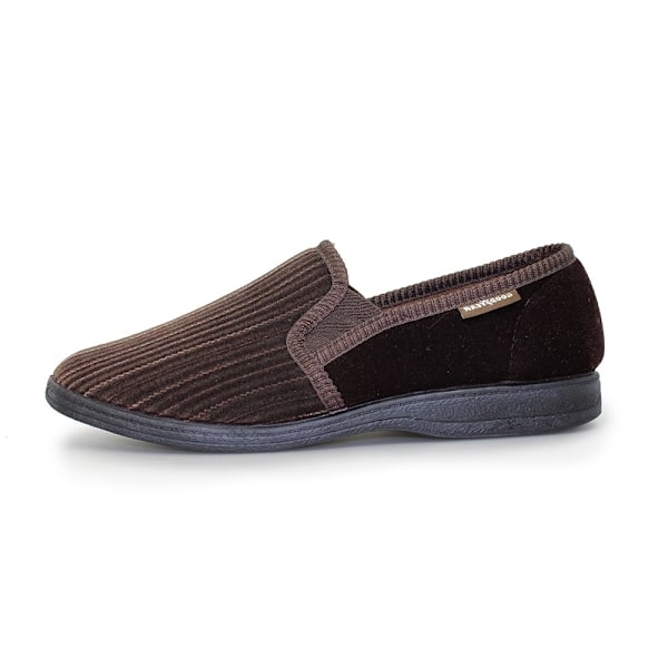 Goodyear herr Calder Pinstripe tofflor 7 UK brun Brown 7 UK
