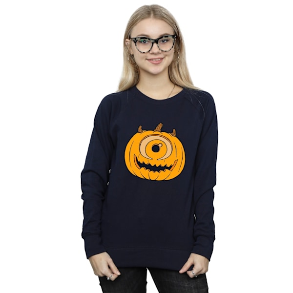 Monsters Inc Dam Sweatshirt med Pumpa Halloween XL Marinblå Navy Blue XL