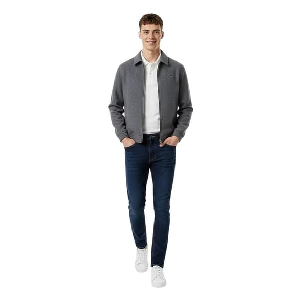 Jack Wills Herr York Bomberjacka i Ullblandning M Gråmelerad Grey Marl M
