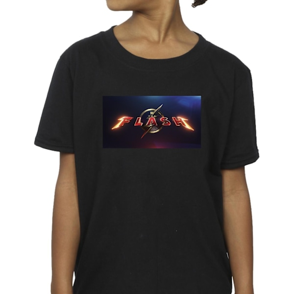 DC Comics Girls The Flash Movie Logo Bomull T-shirt 9-11 år Black 9-11 Years