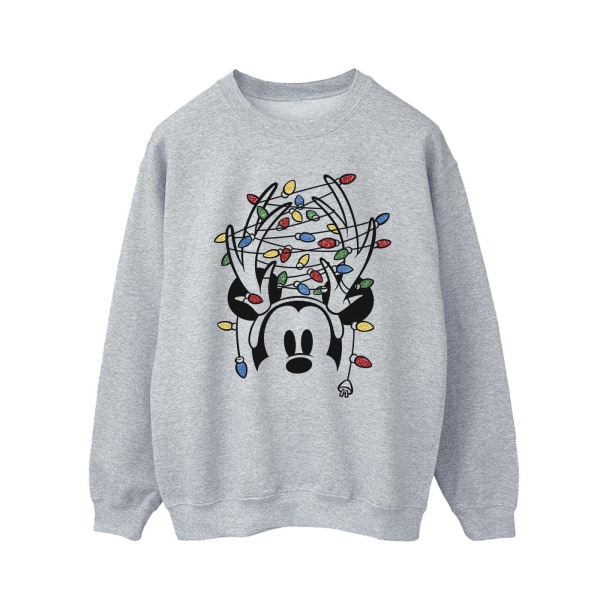 Disney Herr Mickey Mouse Jul Huvudlampor Sweatshirt M Spo Sports Grey M