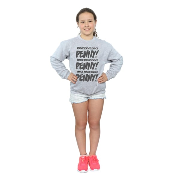 The Big Bang Theory Girls Sheldon Knock Knock Penny Sweatshirt Sports Grey 5-6 Years