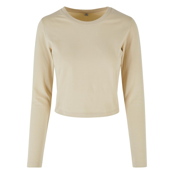 Bygg ditt varumärke Dam/Dam långärmad crop top 4XL Sand Sand 4XL