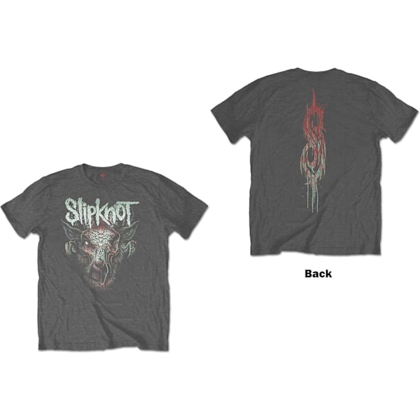 Slipknot Barn/Barn Infected Goat T-shirt 7-8 år Charcoal Charcoal Grey 7-8 Years