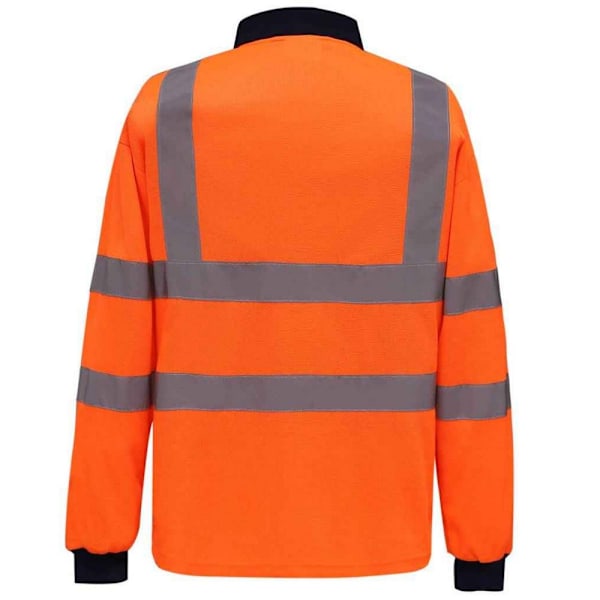 Yoko Unisex Hi-Vis långärmad poloskjorta 4XL orange Orange 4XL