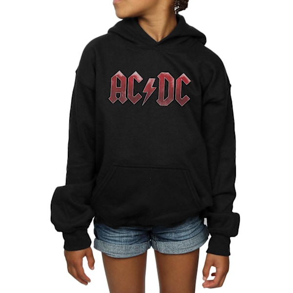 AC/DC Girls Red Ice Logo Hoodie 9-11 år Svart Black 9-11 Years