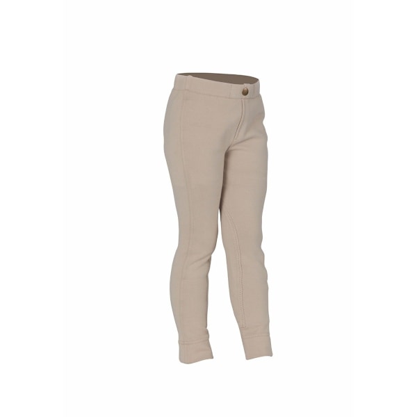 SaddleHugger Jodhpurs för flickor 5-6 år Beige Beige 5-6 Years