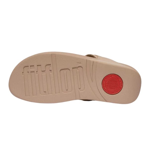 FitFlop Dam/Dam Chunky Läder Snaffle Flatform Sandaler 6 Beige 6 UK