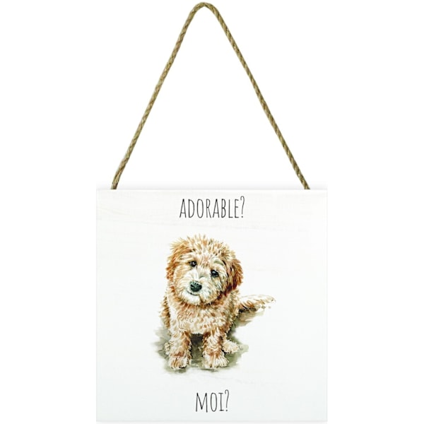 Louise Nisbet Träskylt Labradoodle En Storlek Vit/Beige White/Beige One Size