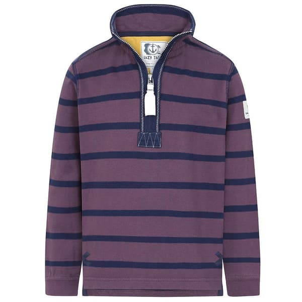 Lazy Jacks Randig Sweatshirt för Barn/Ungdomar 5-6 År Druva Grape 5-6 Years