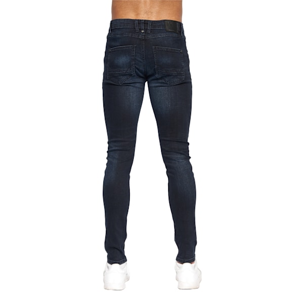 Duck And Cover Mens Maylead Slim Jeans 30R Blå Svart Blue Black 30R