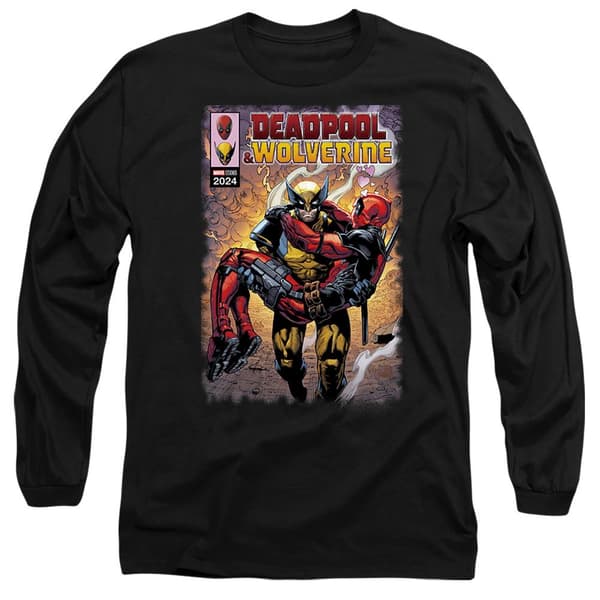 Deadpool & Wolverine Unisex Vuxen Wolverine Räddar Deadpool Comi Black XL