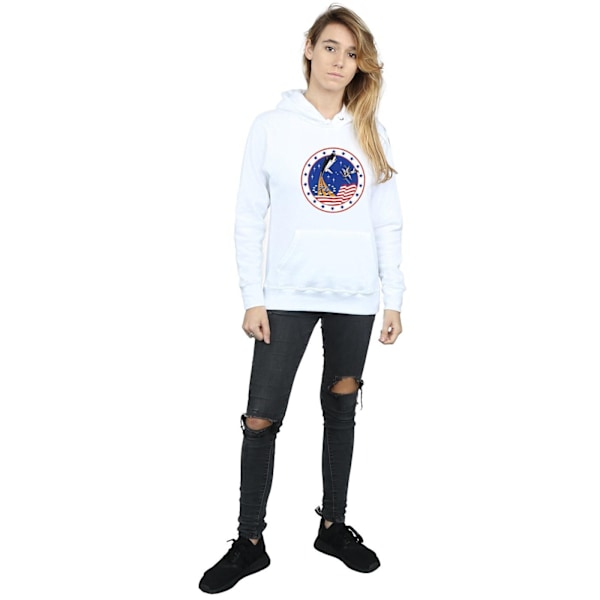 NASA Dam/Kvinnor Klassisk Rocket 76 Hoodie S Vit White S