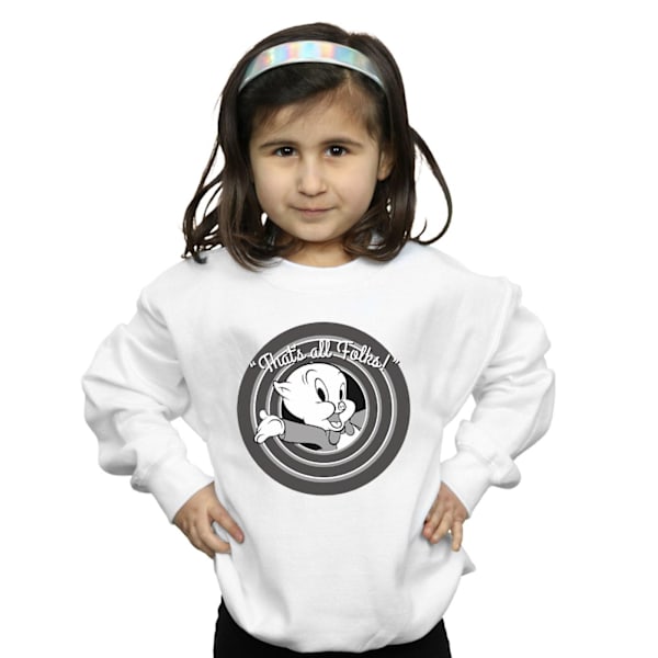 Looney Tunes Flickor Porky Pig That´s All Folks Sweatshirt 12-13 White 12-13 Years