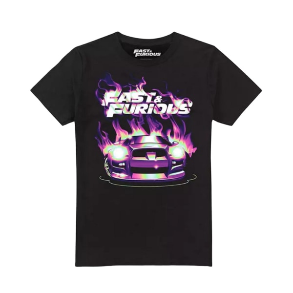 Fast & Furious Herr Flames T-Shirt L Svart Black L