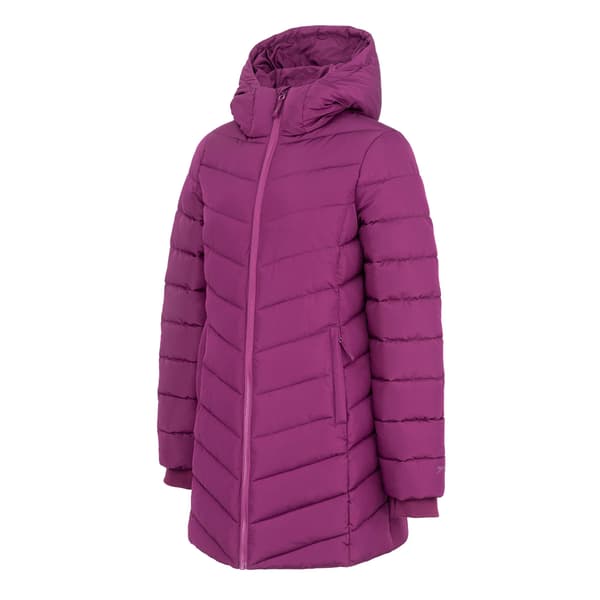 Slazenger Dam Polyester Vadderad Jacka Mellanlång 10 UK Plum 10 UK