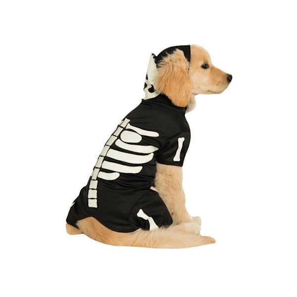 Bristol Novelty Skelett Huvtröja Hundkostym S Svart/Vit Black/White S