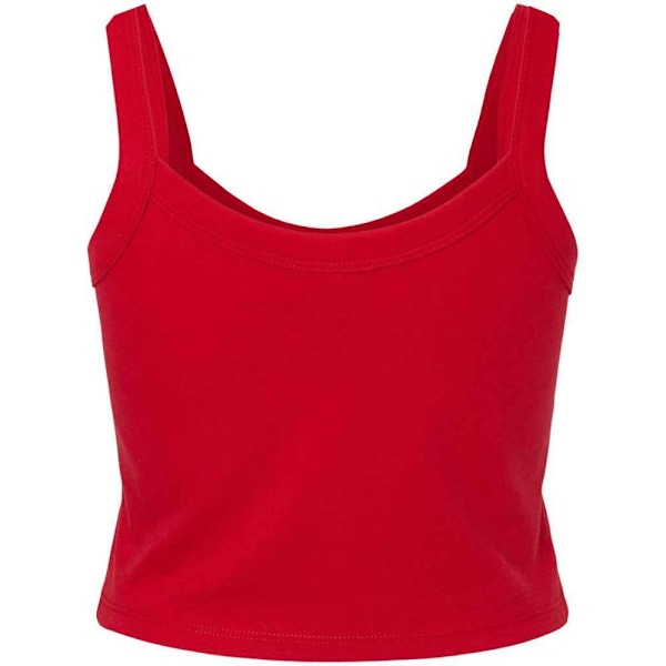 Bella + Canvas Dam/Dam Micro-Rib Spaghetti Strap Tank Top Solid Red 18 UK - 20 UK