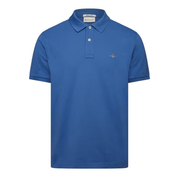 Gant Herr Klassisk Regular Kortärmad Pikétröja M Blå Blue M