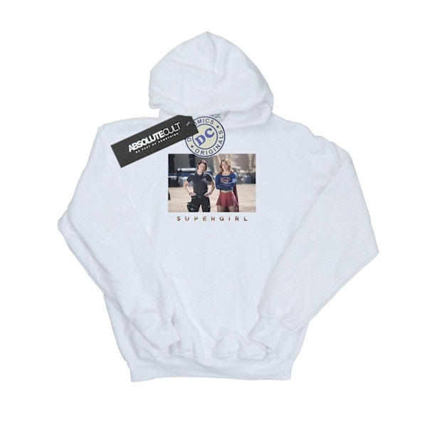 DC Comics Boys Supergirl TV-serie Sisters Photograph Hoodie 5- White 5-6 Years