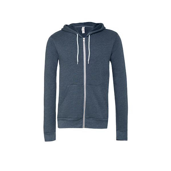 Bella + Canvas Unisex Vuxen Fleece Full Zip Hoodie L Navy Heath Navy Heather L