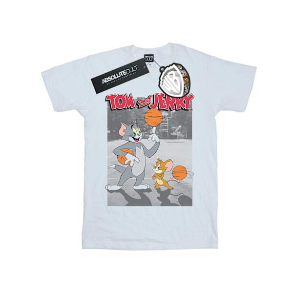 Tom och Jerry Girls Basket Buddies Bomull T-shirt 7-8 år White 7-8 Years