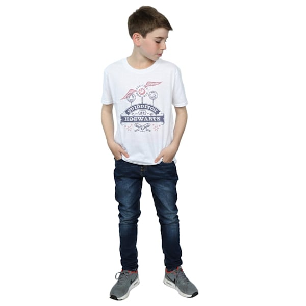 Harry Potter Pojkar Quidditch På Hogwarts Bomull T-shirt 12-13 År White 12-13 Years