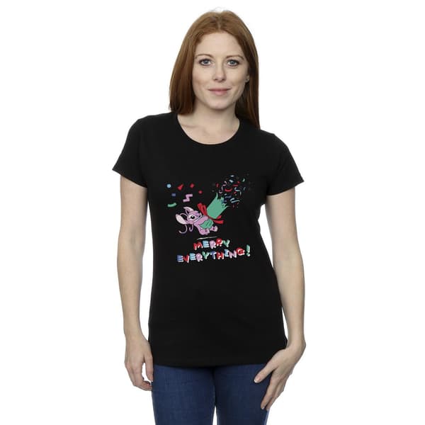 Disney Dam Lilo Och Stitch Angel Merry Everything Bomull Black M