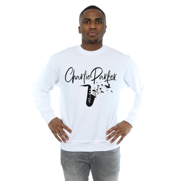 Charlie Parker Herr Bird Sounds Sweatshirt XL Vit White XL