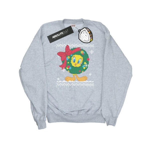 Looney Tunes Dam/Damer Tweety Pie Jul Fair Isle Sweatshirt Heather Grey S