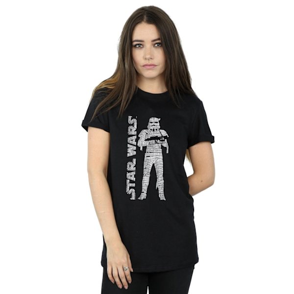 Star Wars Dam/Damer Stormtrooper Mummy Bomull Boyfriend T-Shirt XXL Svart Black XXL