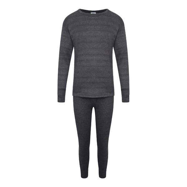 K Collection Barn/Barn Långärmad Termisk Underställ Set Charcoal 9-11 Years