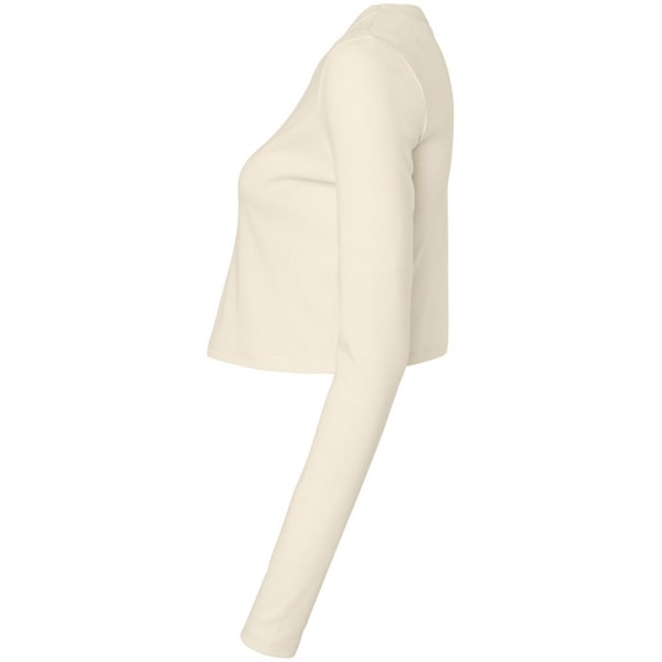 Bella + Canvas Dam/Dam Micro-Rib Långärmad Crop Top L Solid Natural L