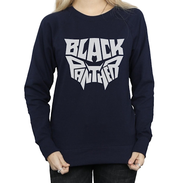 Marvel Womens/Ladies Black Panther Worded Emblem Sweatshirt M N Navy Blue M