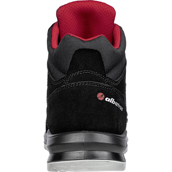 Albatros Clifton Suede Mid Cut Säkerhetskängor 7 UK Svart/Röd Black/Red 7 UK
