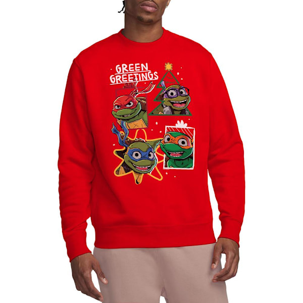 Teenage Mutant Ninja Turtles Unisex Vuxen Grön Hälsningar Chris Red L